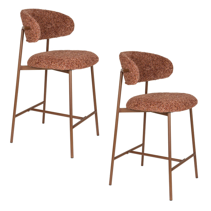 Barkruk Claes Polyester Terracotta 65cm
