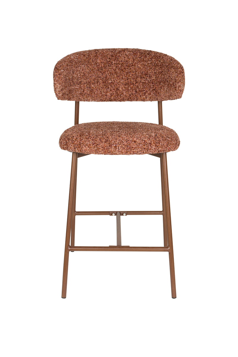 Barkruk Claes Polyester Terracotta 65cm-Barkrukken-Creating Home
