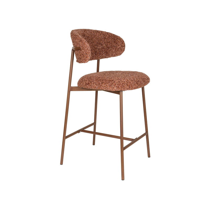 Barkruk Claes Polyester Terracotta 65cm-Barkrukken-Creating Home