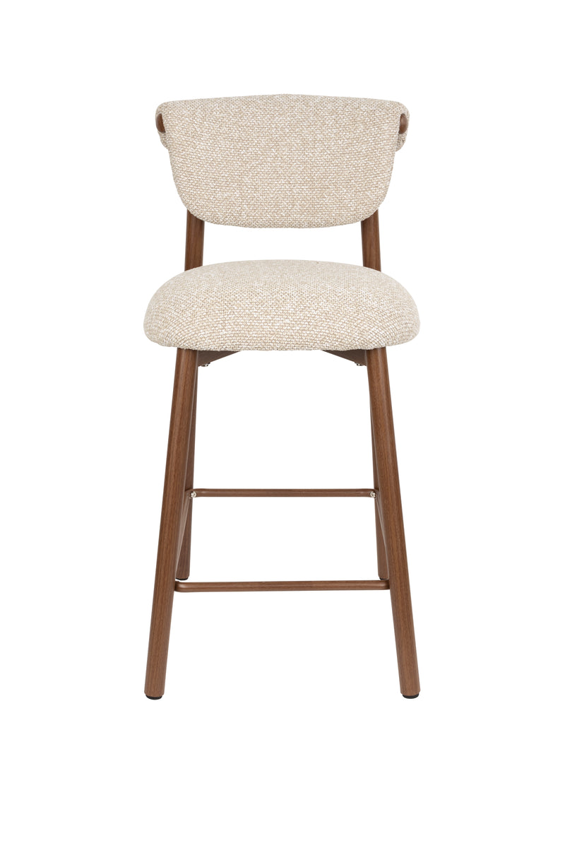 Barkruk Counter Lee Polyester Beige 65.7cm-Fauteuils-Creating Home