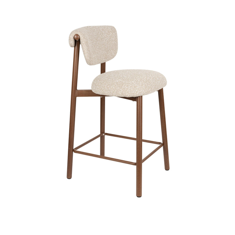 Barkruk Counter Lee Polyester Beige 65.7cm-Fauteuils-Creating Home