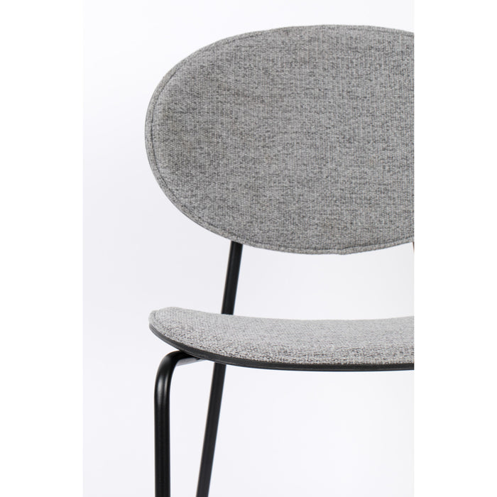 Barkruk Donny Stof Grijs 66cm-Barkrukken-Creating Home