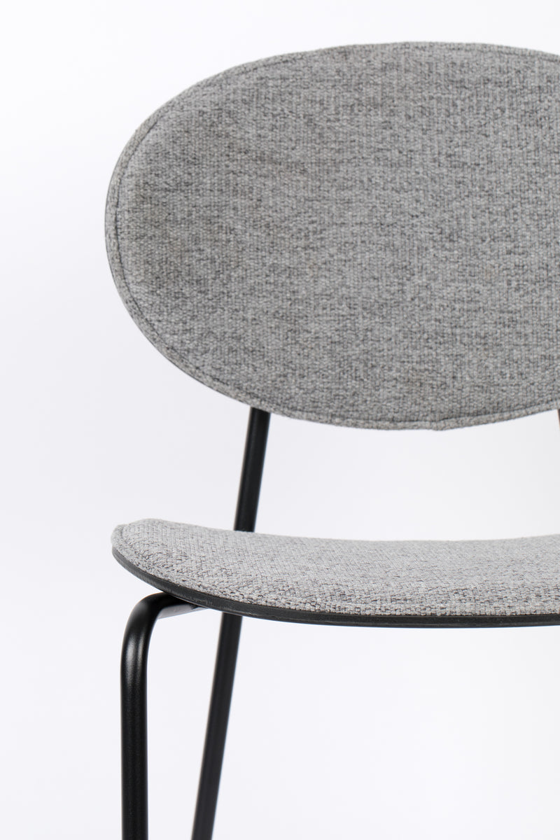 Barkruk Donny Stof Grijs 66cm-Barkrukken-Creating Home