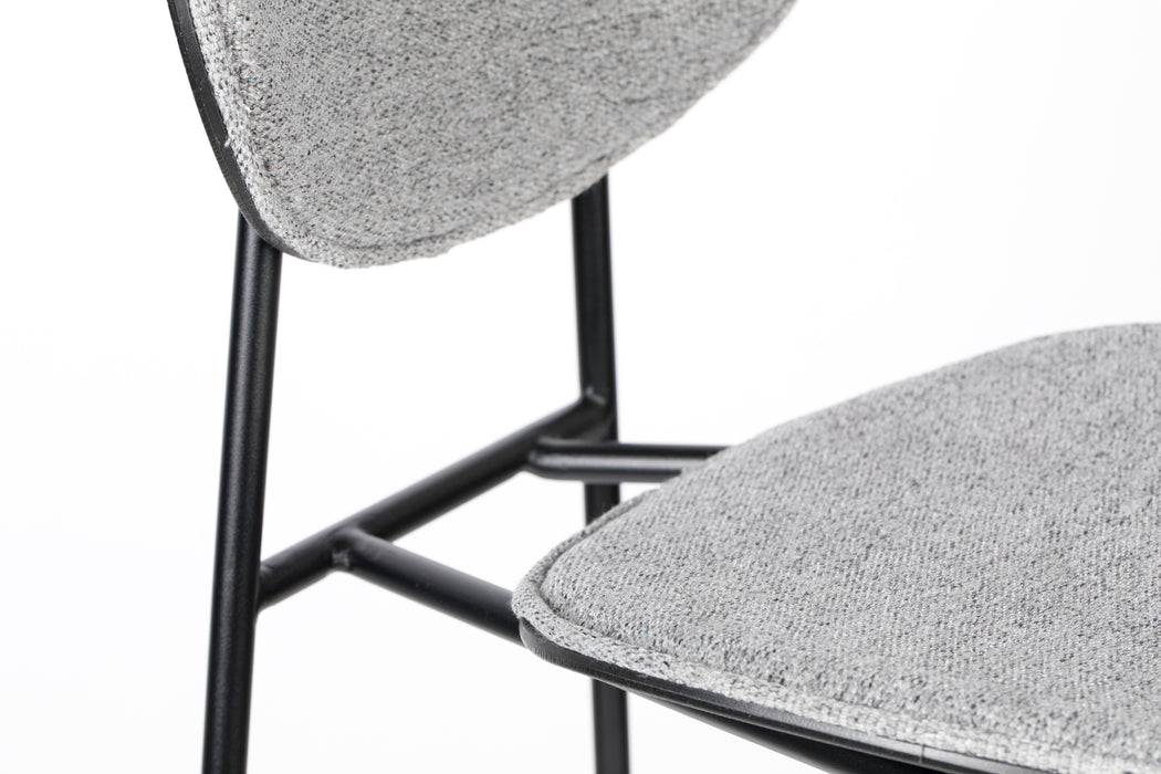 Barkruk Donny Stof Grijs 66cm-Barkrukken-Creating Home