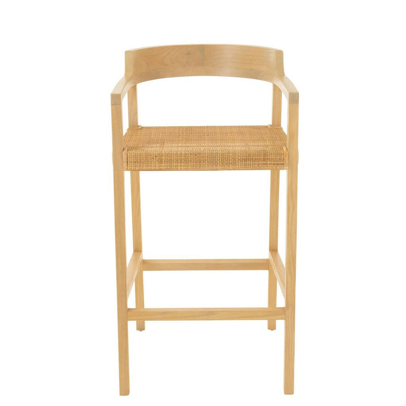 Barkruk Emma Teakhout Naturel 78 cm 53x55x100 cm-Barkrukken-J-Line