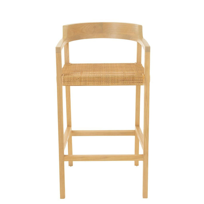 Barkruk Emma Teakhout Naturel 78 cm 53x55x100 cm-Barkrukken-J-Line