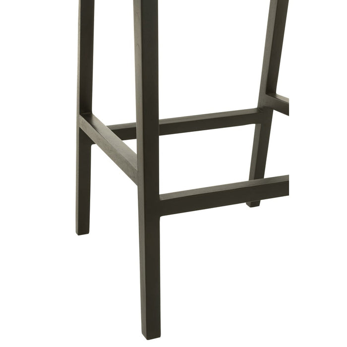 Barkruk Emma Teakhout Zwart/Bruin 78 cm 53x55x100 cm-Barkrukken-J-Line