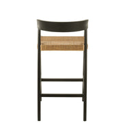 Barkruk Emma Teakhout Zwart/Bruin 78 cm 53x55x100 cm-Barkrukken-J-Line
