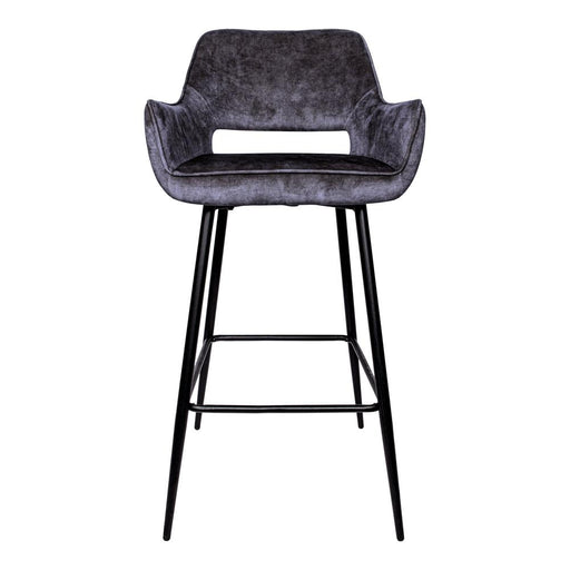 Barkruk Fallon Polyester Donkergrijs-Barkrukken-PTMD