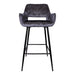Barkruk Fallon Polyester Donkergrijs-Barkrukken-PTMD