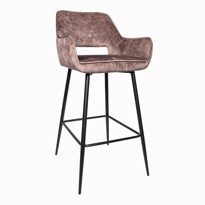 Barkruk Fallon Polyester Zwart 700030-Barkrukken-PTMD