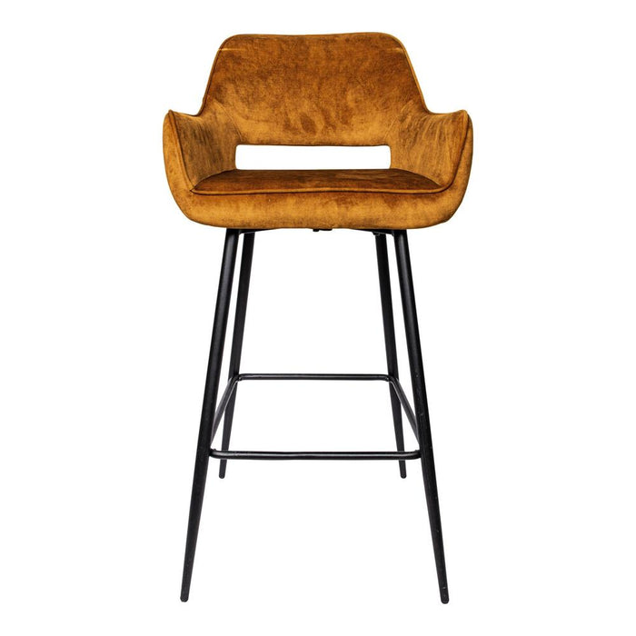 Barkruk Fallon Polyester Zwart 700031-Barkrukken-PTMD