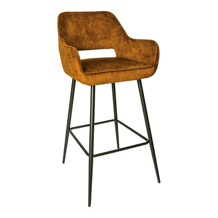 Barkruk Fallon Polyester Zwart 700031-Barkrukken-PTMD