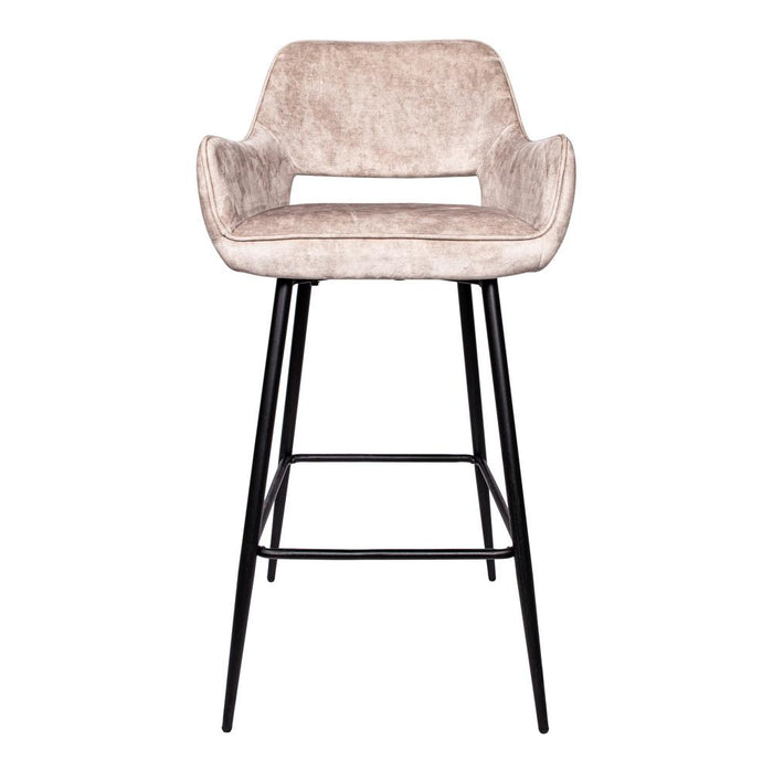 Barkruk Fallon Polyester Zwart 710056-Barkrukken-PTMD