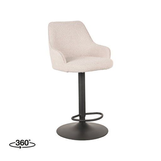 Barkruk Fender Naturel Boucle Gaslift 50x52x110 cm-Barkrukken-LABEL51