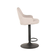 Barkruk Fer Naturel Boucle Gaslift 50x52x110 cm-Barkrukken-LABEL51