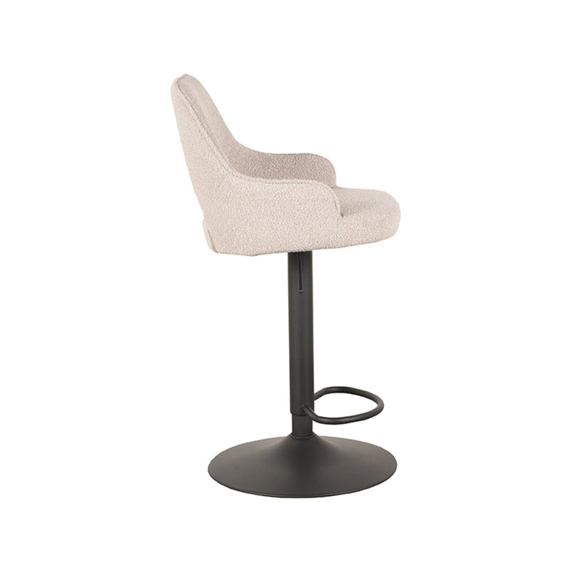 Barkruk Fer Naturel Boucle Gaslift 50x52x110 cm-Barkrukken-LABEL51