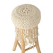 Barkruk Franjes Teakhout Wit 75 cm 45x45x85 cm-Barkrukken-J-Line