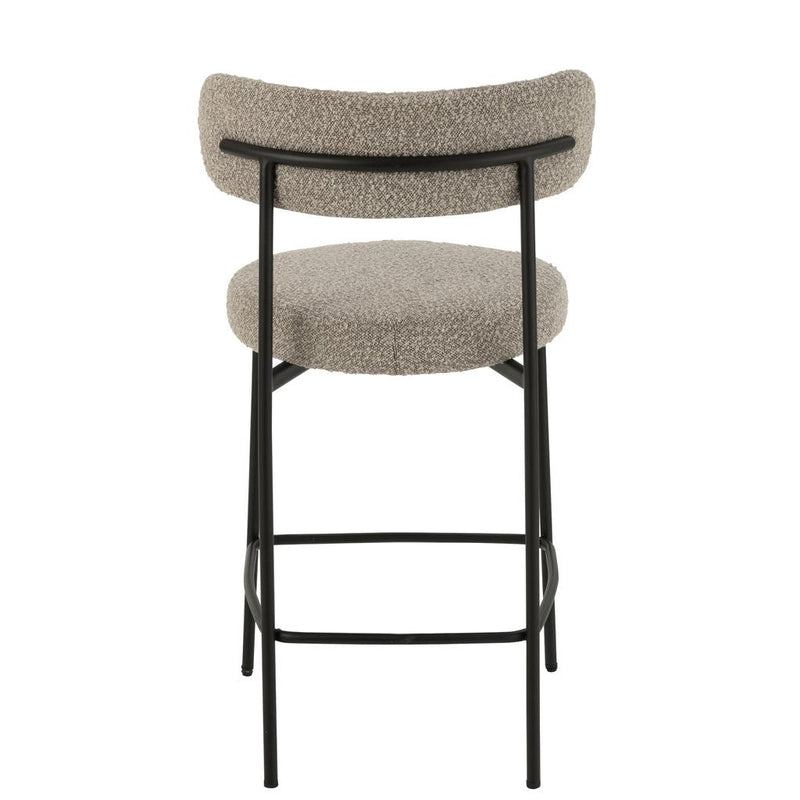Barkruk Grijs Polyester 48 cm 48x53x97 cm-Barkrukken-J-Line