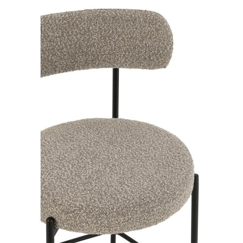 Barkruk Grijs Polyester 48 cm 48x53x97 cm-Barkrukken-J-Line