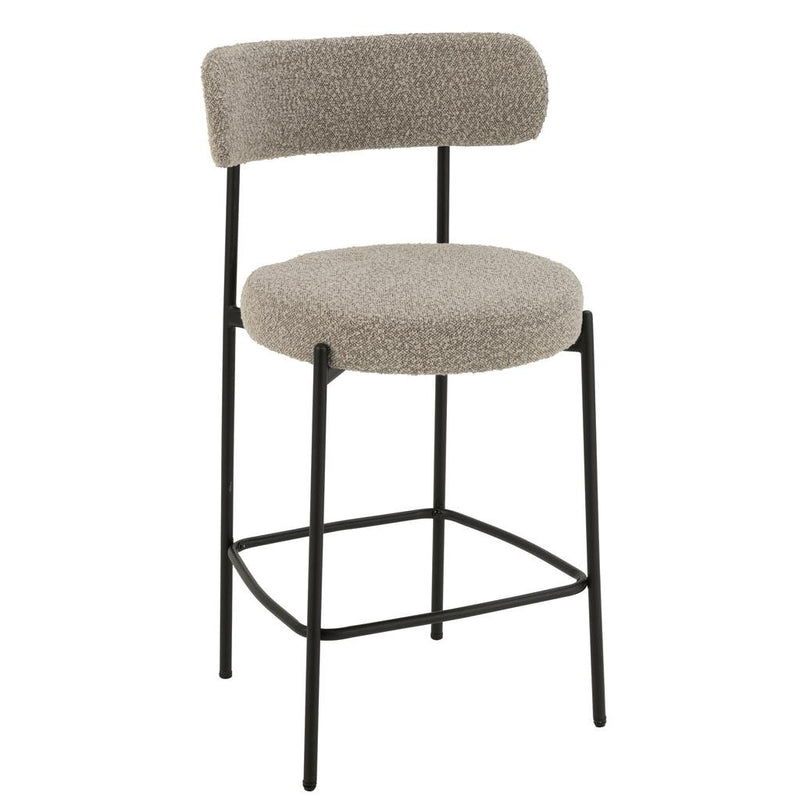 Barkruk Grijs Polyester 48 cm 48x53x97 cm-Barkrukken-J-Line