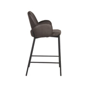 Barkruk Jari Antraciet Microvezel Laag 51x53x94 cm-Barkrukken-LABEL51
