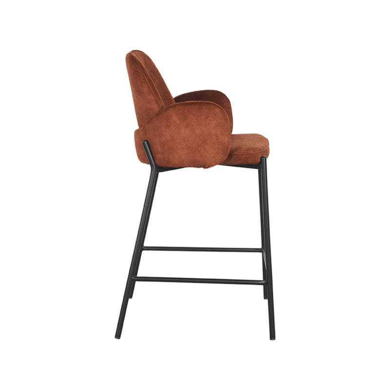 Barkruk Jari Rust Velours Laag 51x53x94 cm-Barkrukken-LABEL51