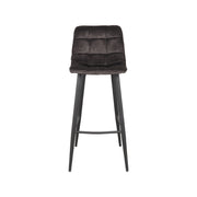 Barkruk Jelt Antraciet Velours Hoog 45x48x107 cm-Barkrukken-LABEL51