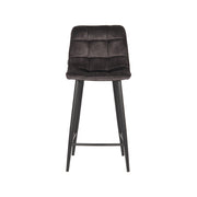 Barkruk Jelt Antraciet Velours Laag 42x46x92 cm-Barkrukken-LABEL51