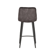 Barkruk Jelt Antraciet Velours Laag 42x46x92 cm-Barkrukken-LABEL51
