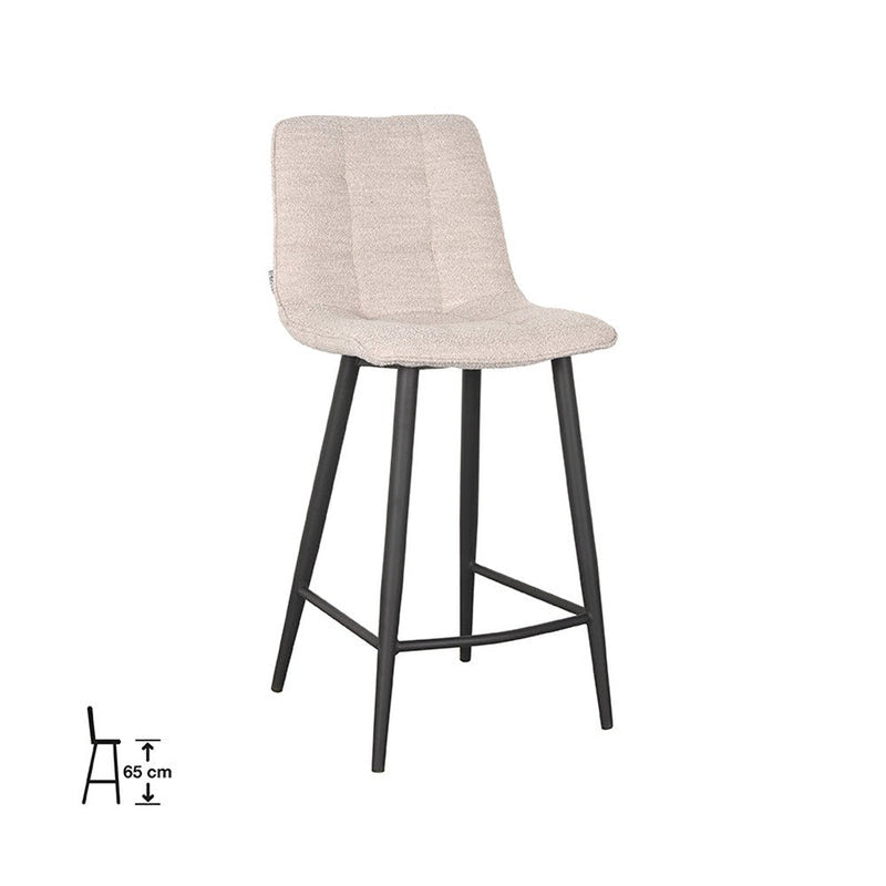 Barkruk Jelt Naturel Boucle Laag 42x46x92 cm-Barkrukken-LABEL51