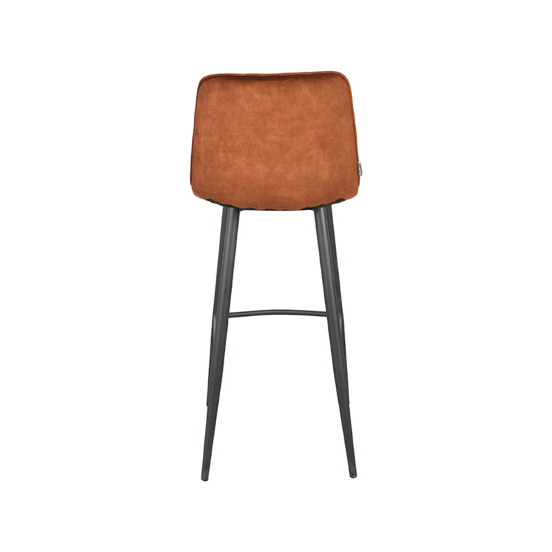 Barkruk Jelt Oker Velours Hoog 45x48x107 cm-Barkrukken-LABEL51