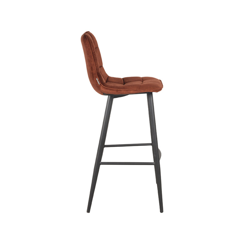 Barkruk Jelt Rust Velours Hoog 45x48x107 cm-Barkrukken-LABEL51