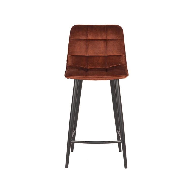 Barkruk Jelt Rust Velours Laag 42x46x92 cm-Barkrukken-LABEL51