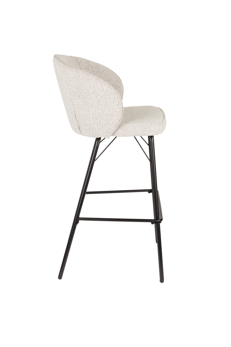 Barkruk Joa Polyester Beige 75cm-Barkrukken-Creating Home