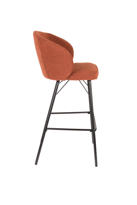 Barkruk Joa Polyester Terracotta 75cm-Barkrukken-Creating Home