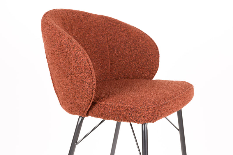 Barkruk Joa Polyester Terracotta 75cm-Barkrukken-Creating Home