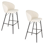 Barkruk Joa Polyester Wit 75cm-Barkrukken-Creating Home