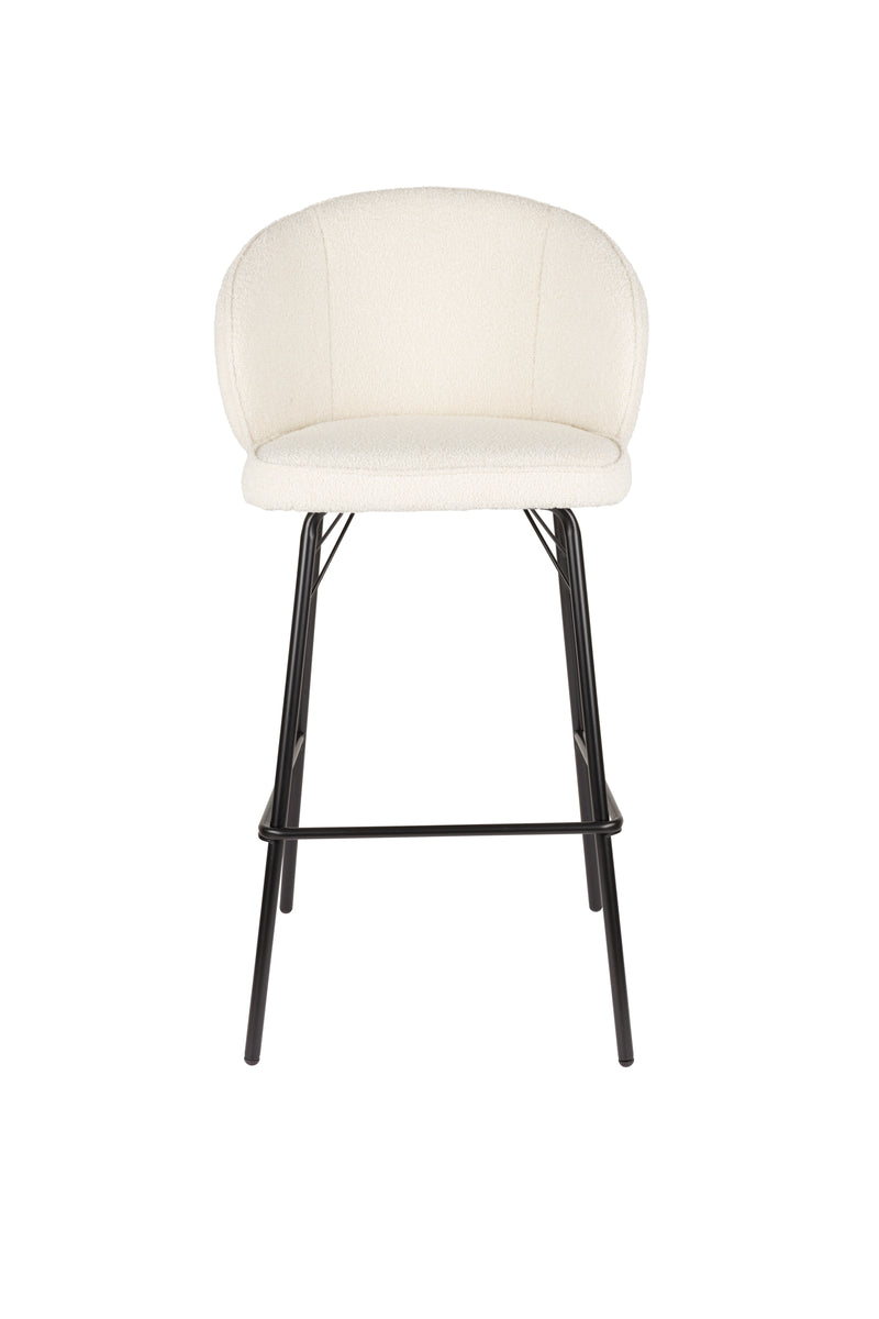 Barkruk Joa Polyester Wit 75cm-Barkrukken-Creating Home