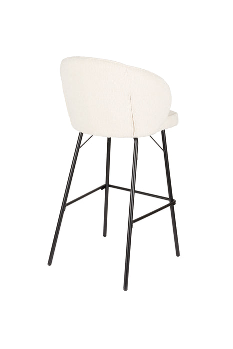 Barkruk Joa Polyester Wit 75cm-Barkrukken-Creating Home