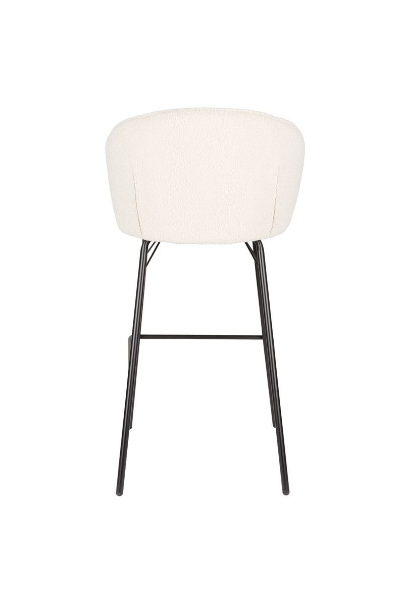 Barkruk Joa Polyester Wit 75cm-Barkrukken-Creating Home