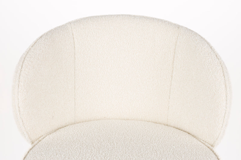 Barkruk Joa Polyester Wit 75cm-Barkrukken-Creating Home