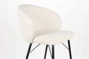 Barkruk Joa Polyester Wit 75cm-Barkrukken-Creating Home