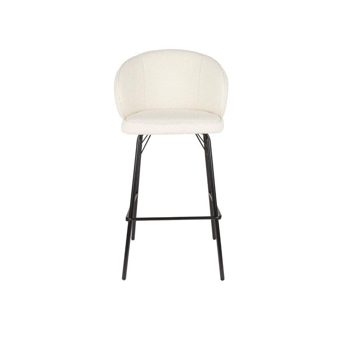 Barkruk Joa Polyester Wit 75cm-Barkrukken-White Label Living