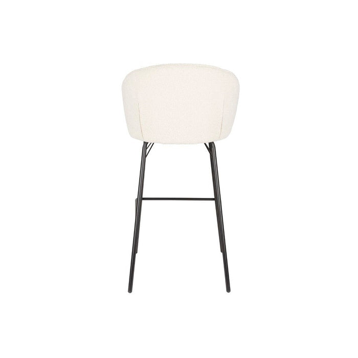 Barkruk Joa Polyester Wit 75cm-Barkrukken-White Label Living