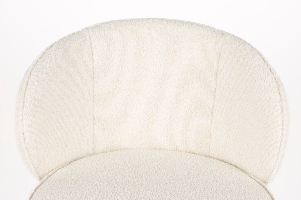 Barkruk Joa Polyester Wit 75cm-Barkrukken-White Label Living