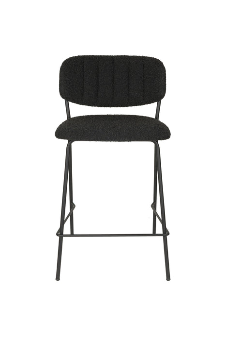 Barkruk Jolien Bouclé Zwart 65 cm – productaanzicht