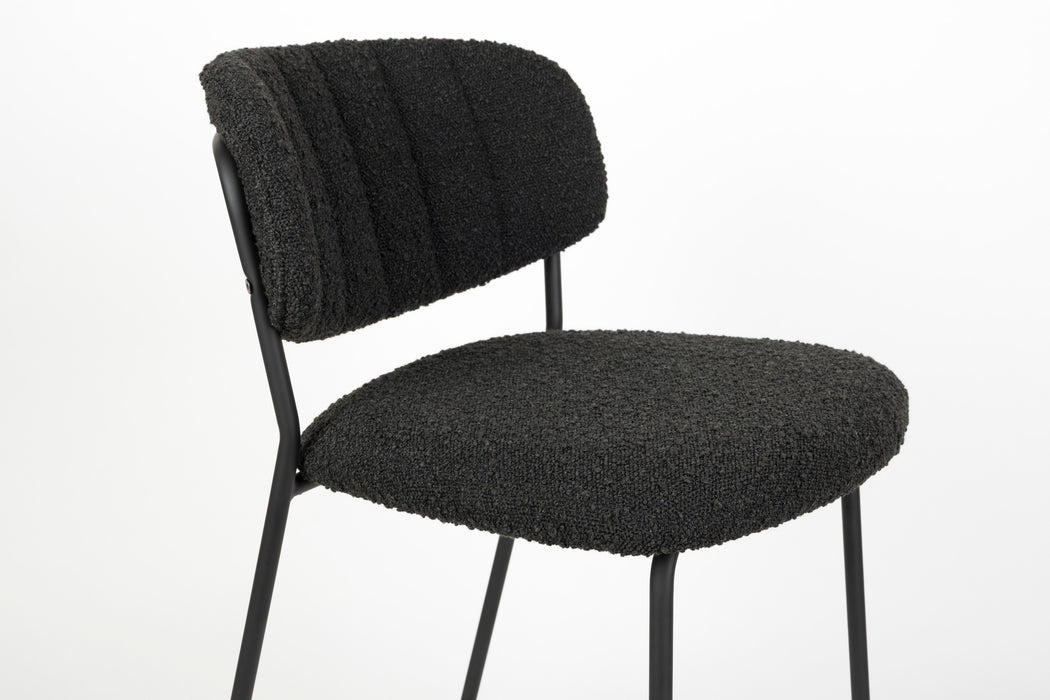Barkruk Jolien Bouclé Zwart 65 cm – detail 2