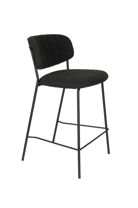 Barkruk Jolien Bouclé Zwart 65 cm – hoofdfoto