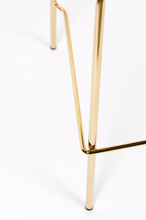 Barkruk Jolien Goud/dark Nylon en polyester Groen 65cm-Barkrukken-Creating Home